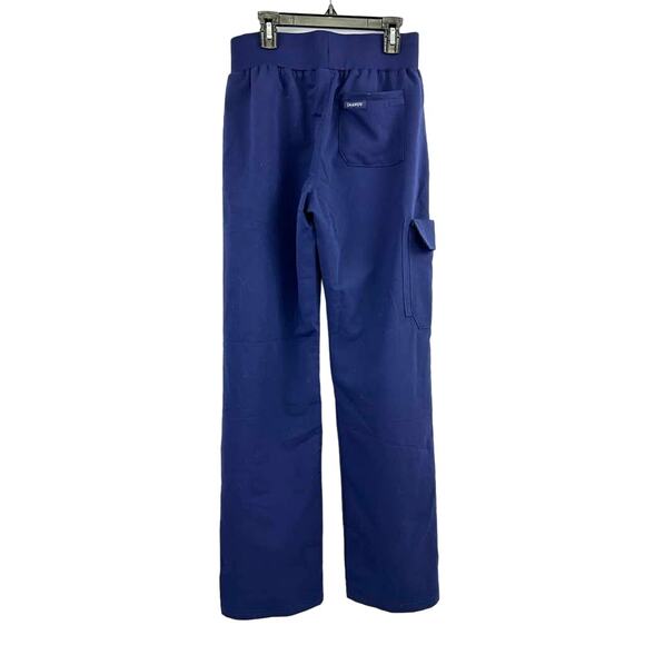 Jaanuu Women's Navy Blue Drawstring Cargo Scrub Pant Sz XS - Picture 2 of 6